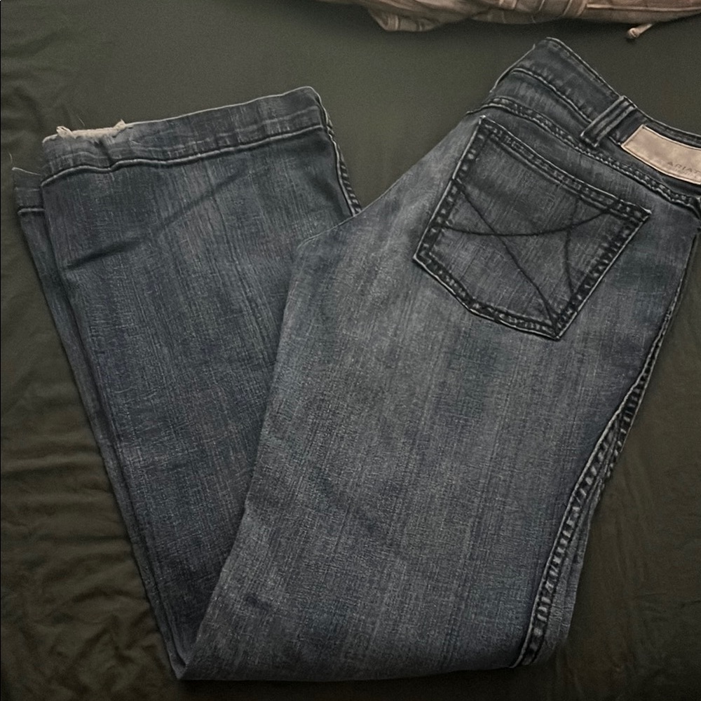 Ariat Women's boot cut wide leg trouser Blue Jeans